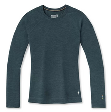 Load image into Gallery viewer, Smartwool Women&#39;s Classic Thermal Merino 250 Crew Neck Long Sleeve Base Layer Top (Twilight Blue Heather)
