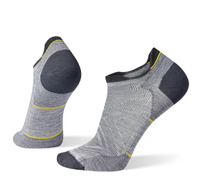 Smartwool Men's Run Zero Cushion Merino Blend Low Ankle Socks (Light Gray)