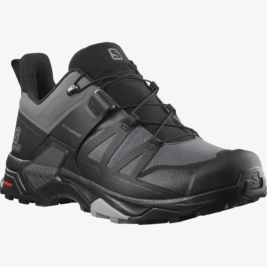 Salomon Men's X Ultra 4 Gore-Tex Trail Shoes - WIDE FIT (Magnet/Black/Monument)