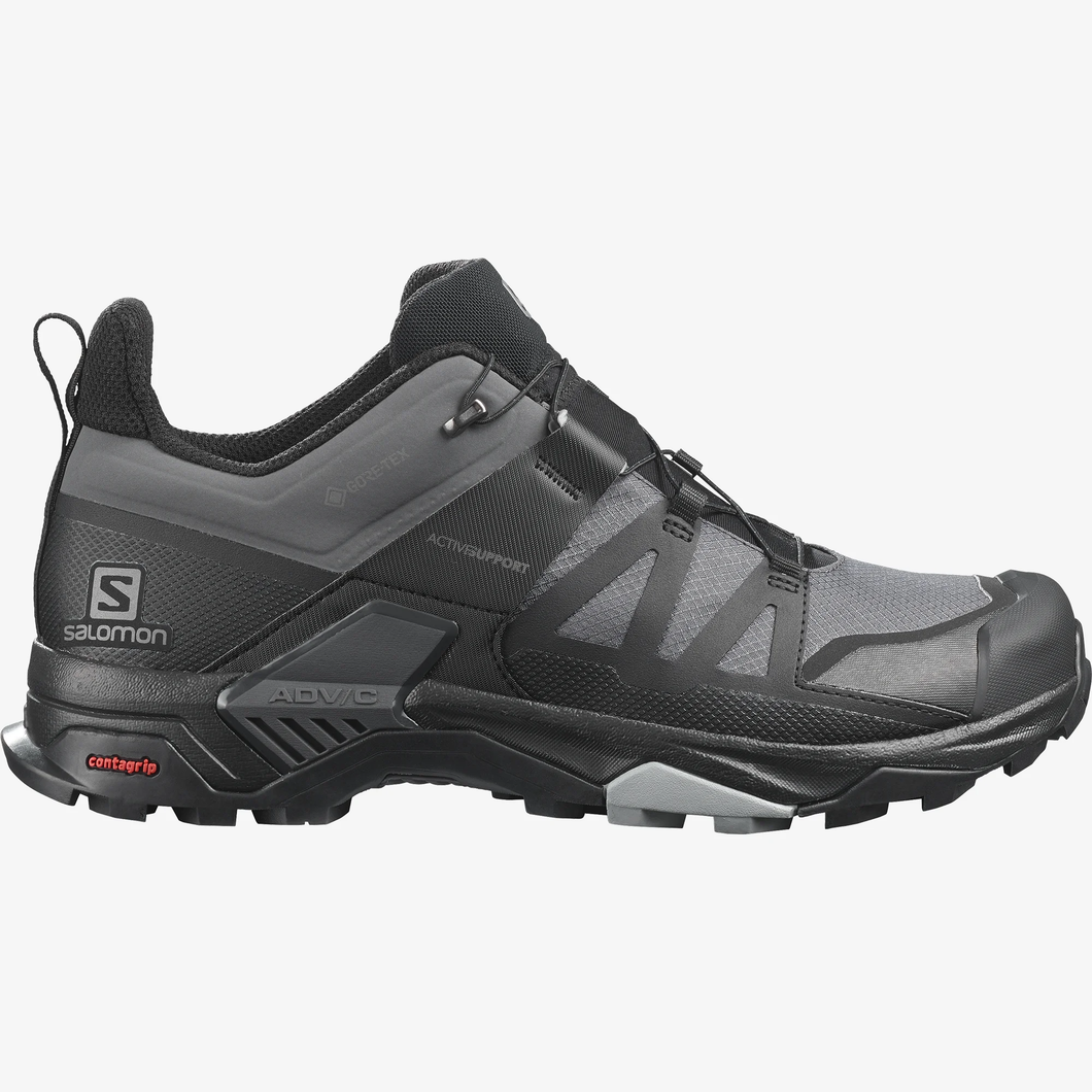 Salomon Men's X Ultra 4 Gore-Tex Trail Shoes - WIDE FIT (Magnet/Black/Monument)