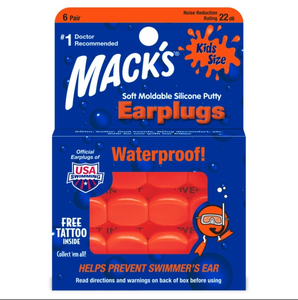 Macks Kids Silicone Ear Plugs (6 Pairs)