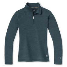 Load image into Gallery viewer, Smartwool Women&#39;s Classic Thermal Merino 250 1/4 Zip Base Layer Top (Twilight Blue Heather)
