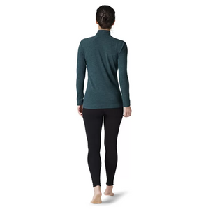 Smartwool Women's Classic Thermal Merino 250 1/4 Zip Base Layer Top (Twilight Blue Heather)
