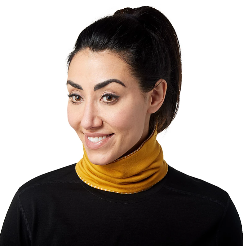 Smartwool Thermal Merino 250 Reversible Pattern Neck Gaiter Honey Gold Dot