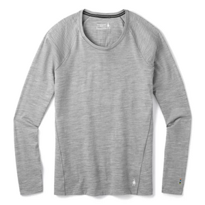 Women's Classic All-Season Merino 150 Long Sleeve Base Layer Crew Top (Light Grey Heather)