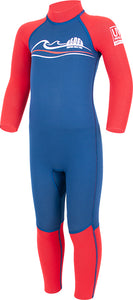 Alder Baby/Toddler 2mm Full Steamer Wetsuit (Navy/Red)(Ages 1-5)