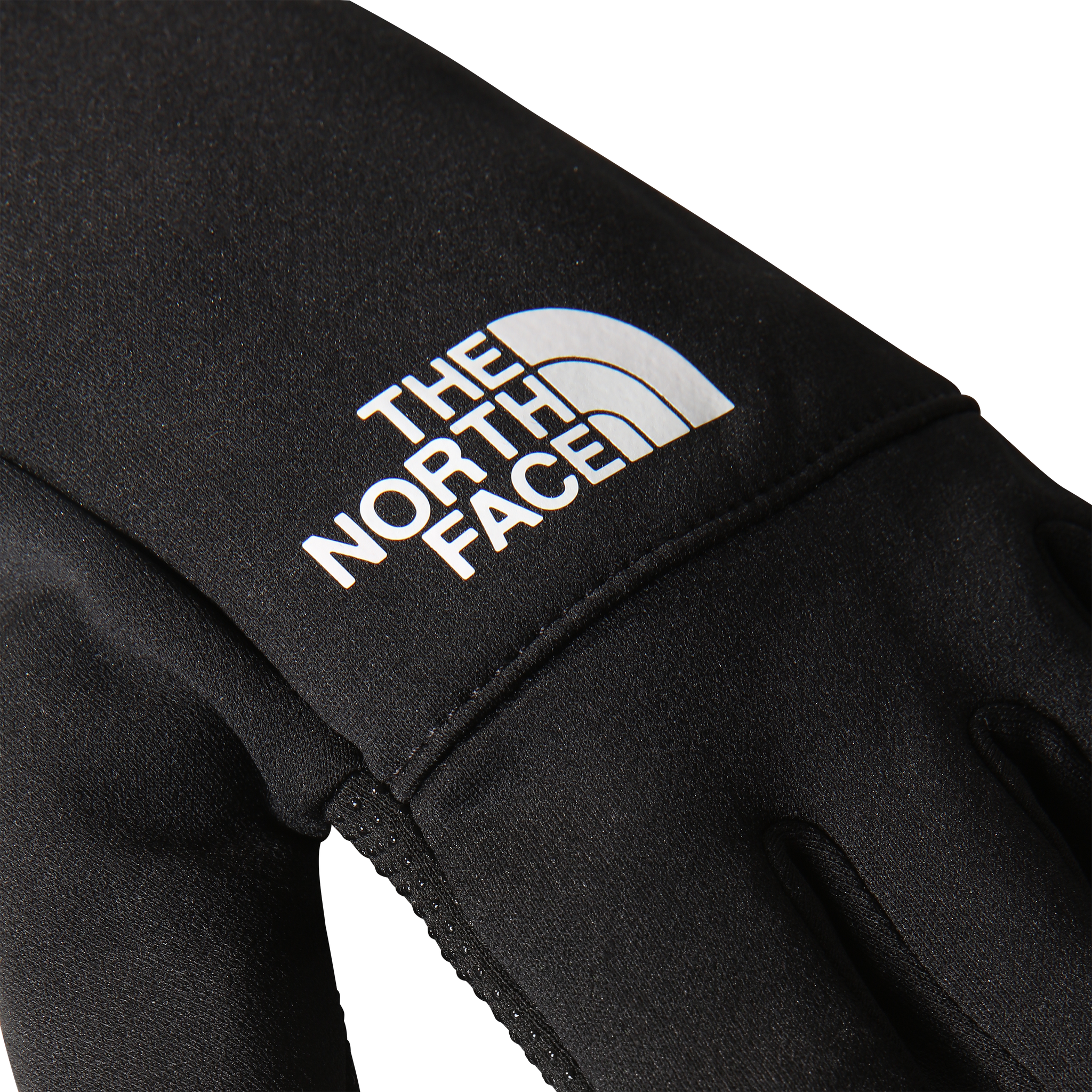 The North Face Etip Recycled Gloves Black White Logo Landers