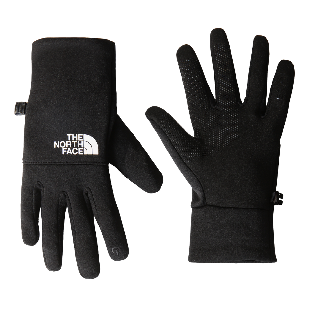 The North Face Etip Recycled Gloves (Black/White Logo)