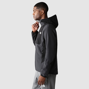 The North Face Men's Athletic Outdoor Hooded Softshell Jacket (Asphalt Grey/Black)