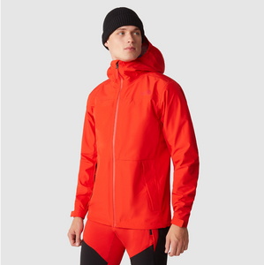 North face rain jacket top red