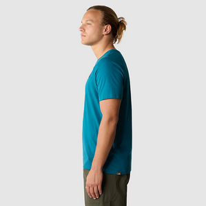 The North Face Men's Short Sleeve North Faces Tee (Blue Coral/Gravel)