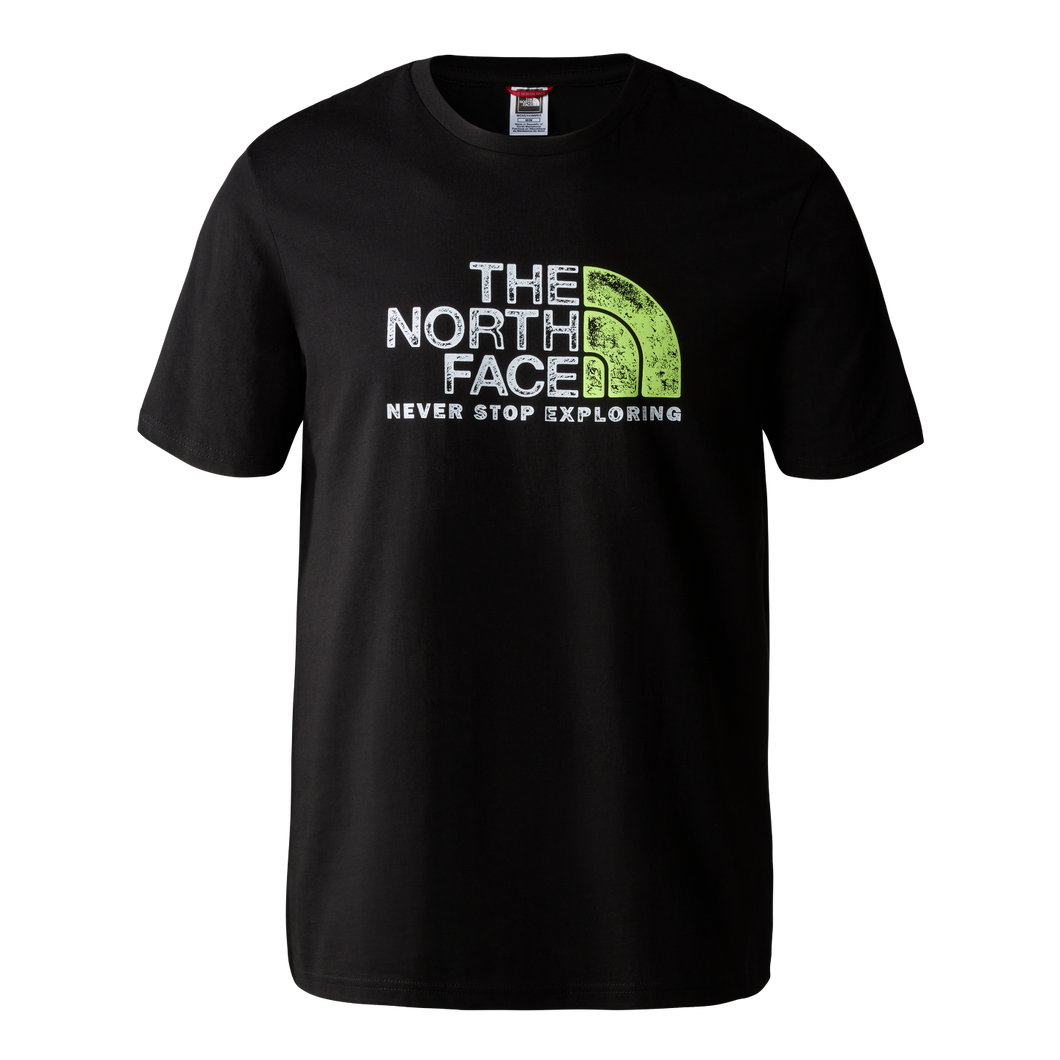 The North Face Men's Short Sleeve Rust 2 Tee (Black/Led Yellow)