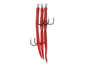 Kinetic Sabiki Gummi-Makk Pro Lure (#10/0)(Red)(3 Pack)