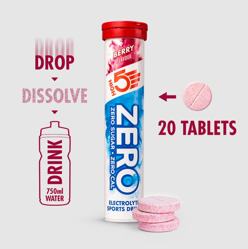High 5 Zero Electrolyte Drink 20 Tablet Tube  (Berry)