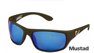 Mustad HP-1 Sunglasses (Blue Lens/Black Frame)