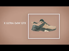 Load and play video in Gallery viewer, Salomon Women&#39;s X Ultra 4 Gore-Tex Trail Shoes (Black/Stormy Weather/Opal Blue)
