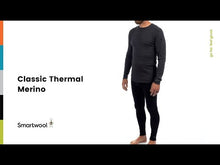 Load and play video in Gallery viewer, Smartwool Men&#39;s Classic Thermal Merino 250 Crew Neck Base Layer Top (Winter Moss)
