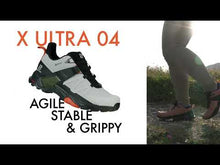Load and play video in Gallery viewer, Salomon Men&#39;s X Ultra 4 Gore-Tex Trail Shoes - WIDE FIT (Magnet/Black/Monument)
