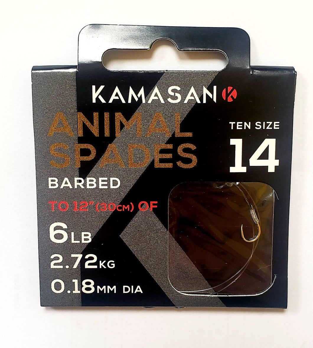 Kamasan Animals Spades Coarse Barbed Hook (Size 14/12in)