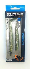 Load image into Gallery viewer, Savage Gear Sandeel V2 14cm 33g Sinking Green Silver 2+1 Lure
